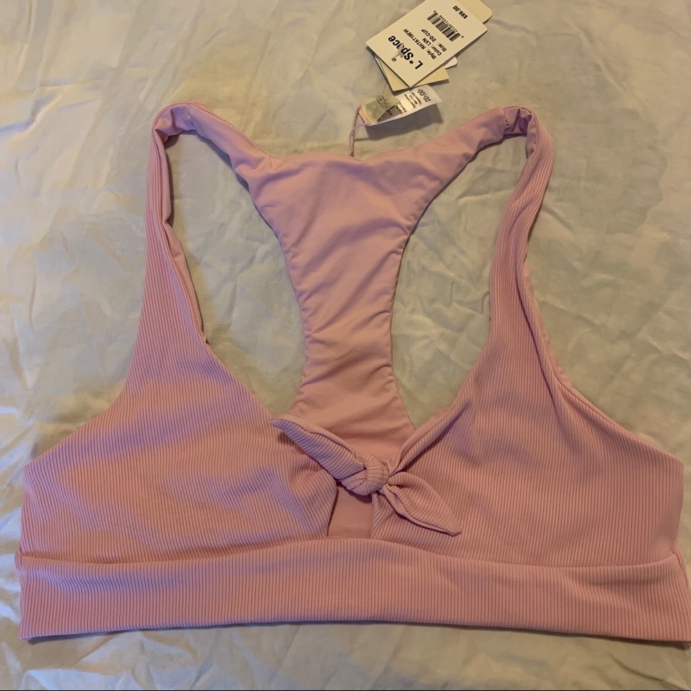 L SPACE Tara Keyhole Racerback Bikini Top - Picture 3 of 6